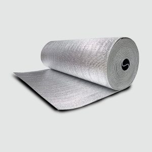 Espuma de polietileno doble aluminio sin solapa de 10mm (1x20mts Aluminio Puro en 2 caras)