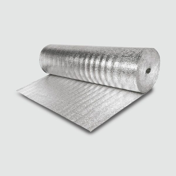 Espuma de polietileno doble aluminio sin solapa de 5mm (1x20mts Aluminio Puro en 2 caras)