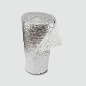 Espuma de polietileno aluminio puro simple con solapa AISLATECH de 5mm (1x20mts Aluminio puro en 1 cara)