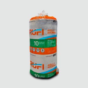 Espuma de polietileno doble aluminio con solapa ISOLANT RUFI de 10mm (1x20mts Aluminio Puro en 2 caras)