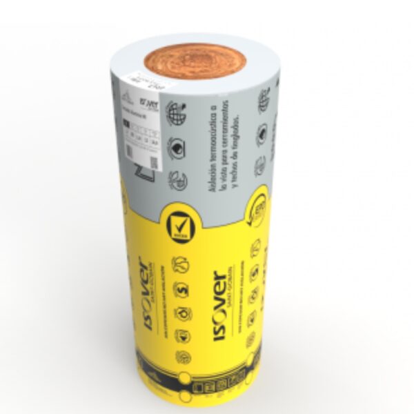 Lana de vidrio ISOVER con Aluminio Tensado 50mm (1,20 x 16mts)
